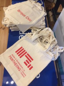 textile sac tote bag sérigraphie ou flocage publicité cadeau client cabinet d'architecte Clemront-Ferrand Ouy de Dôme 63
