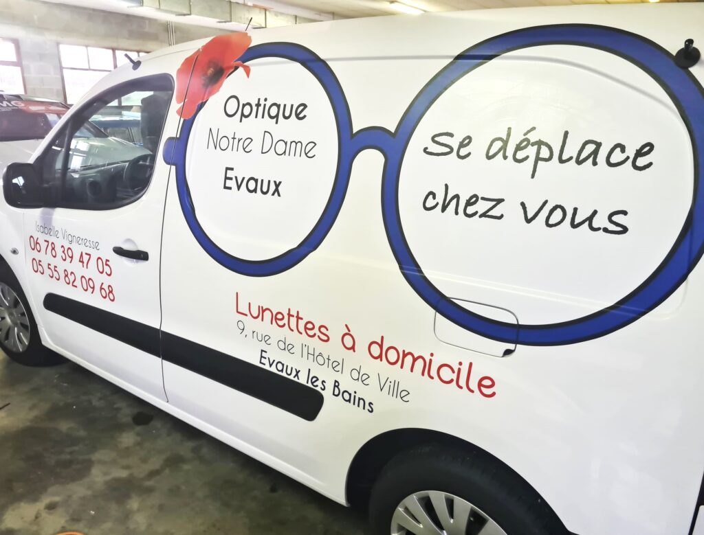 semi covering Optique Notre Dame Evaux création graphique Creuse